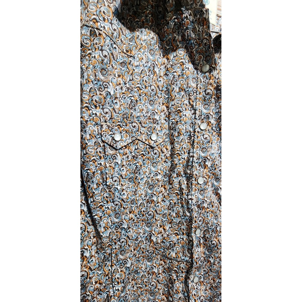 Panhandle Rough Stock Western Shirt Women's Sz M Paisley Rodeo Pearl Snap New - Picture 3 of 10